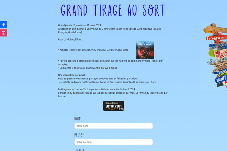 Site web pour tirage au sort